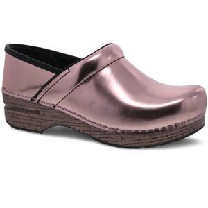 Dansko RARE Professional Chrome Metallic Rose Clogs Nursing Women's Sz  8 EU 38